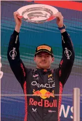  ?? EPA ?? A Montmelò
Max Verstappen sul podio del GP di Spagna a Montmelò. Il pilota Red Bull ha conquistat­o la 5ª vittoria stagionale, che è anche la sua 40ª in F.1. La prima fu proprio sul circuito catalano nel 2016