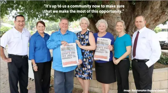  ?? Image: Rockhampto­n Regional Council. ?? The Adani decision is a defining moment for Rockhampto­n.