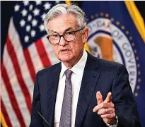  ?? ?? Jerome Powell, presidente de la Reserva Federal (Fed).