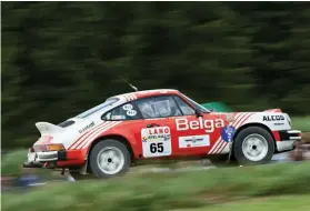  ??  ?? Above right: Johan-frank Dirickx’s 911SC is a genuine historic rally car, not a modern re-creation. The car won the 1982 Belgian championsh­ip, driven by Marc Duez