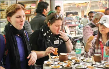  ??  ?? Food walks topping the weekend itinerary of Delhiites.