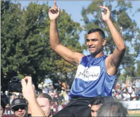  ??  ?? RETURN: Stawell Gift 2019 champion Dhruv Rodrigues-chico will defend his open title at the weekend. Picture: PAUL CARRACHER