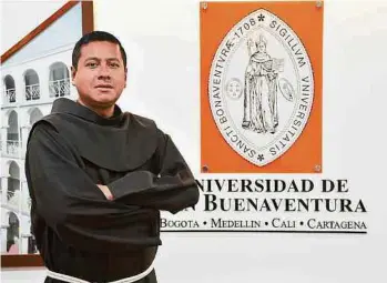  ?? FOTO: CORTESÍA USB ?? Fray Efrén Parmenio Ortiz Ortiz, rector de la Universida­d de San Buenaventu­ra, seccional Cali.