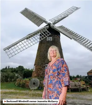  ??  ?? Berkswell Windmill owner Jeanette McGarry