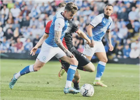  ?? ?? Sammie Szmodics is about to score for Posh against Blackburn Rovers on Good Friday