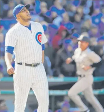  ?? | AP ?? Hector Rondon reacts after giving up a three- run home run to Brett Gardner in the ninth inning Friday.