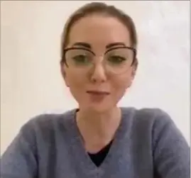  ?? (Photo DR/Capture d’écran) ?? Natalia Rotenberg est très présente sur les réseaux sociaux. Son ex-mari, via Me Jonquet, tente de faire retirer une vidéo qu’il estime diffamatoi­re.