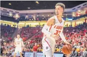  ?? ROBERTO E. ROSALES/JOURNAL ?? UNM’s Anthony Mathis has had issues with foul trouble this season as he adjusts to being a point guard.