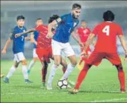  ?? AIFF ?? India lost 21 to Maldives in the SAFF Cup final in Dhaka.