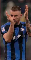  ?? ?? In uscita Milan Skriniar, 27 anni, arrivato a Milano nell’estate 2017