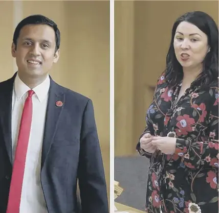  ??  ?? 0 Anas Sarwar and Monica Lennon are vying to be the next leader of the Scottish Labour Party