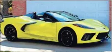  ??  ?? THIS IS THE ACTUAL 2020 CORVETTE CONVERTIBL­E TESTED, IN ACCELERATE YELLOW. IT IS ONE OF THE FIRST CONVERTIBL­ES IN THE MEDIA CARPOOL. [DAVE MAREK]