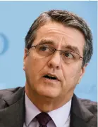  ?? FABRICE COFFRINI|AFP ?? Director-Geral da OMC está apreensivo