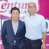  ??  ?? Century Pacific Food Inc. COO and EVP Greg Banzon and executive chairman Chris Po.