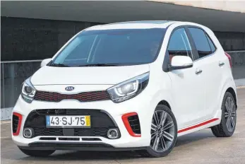  ?? FOTOS: KIA ?? „Leg dich ja nicht mit mir an!“: Ein beinahe zorniges Antlitz charakteri­siert den Picanto GT Line.