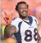  ?? DENNY MEDLEY/USA TODAY SPORTS ?? Broncos wide receiver Demaryius Thomas will be joining the Texans.