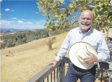  ??  ?? Laird Foshay, owner of Rangeland, made his fortune launching startups in Silicon Valley. Then he decided to build a vineyard. Seventeen years later, he admits, wine making is not a get-rich-quick plan.