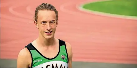  ?? PHOTO: BRADEN FASTIER/FAIRFAX NZ ?? Nayland College student Kalani Sheridan won bronze at the national track and field championsh­ips.