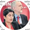  ??  ?? ROW Corbyn with baroness