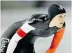  ?? David Moll/For the Calgary Herald ?? Gay speedskate­r Anastasia Bucsis is headed to Sochi, where she wants to “just be myself.”