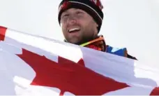  ?? MARTIN BUREAU/AFP/GETTY IMAGES ?? Brady Leman, who broke his leg in Vancouver and finished fourth in Sochi, could proudly fly the flag as gold medal winner in men’s ski cross.