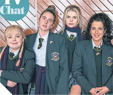  ?? ?? Derry Girls Clare (Nicola Coughlan), Orla (Louisa Clare Harland), Erin (Saoirse-monica Jackson) and Michelle (Jamie-lee O’donnell)