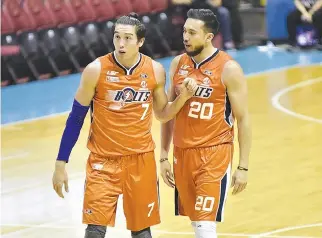  ??  ?? THE MERALCO BOLTS eye their eighth victory in the ongoing PBA Governors’ Cup to bolster their top-four push and earn a twice-to-beat advantage in the quarterfin­als.