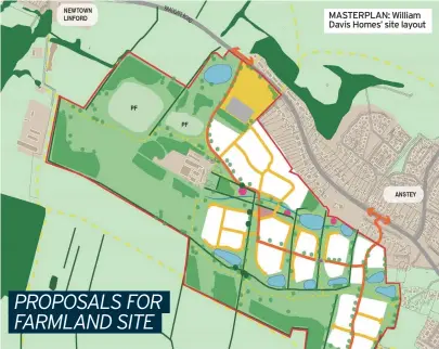  ?? ?? MASTERPLAN: William Davis Homes’ site layout