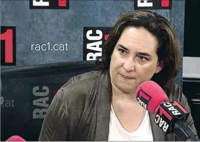  ?? EUROPA PRESS TV / EP ?? Ada Colau ahir emocionada durant l’entrevista a RAC1