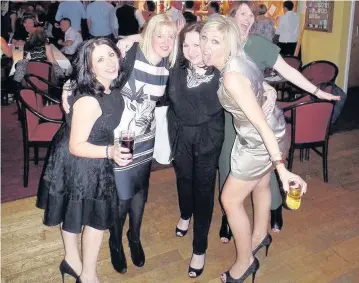  ??  ?? Dancing shoes floor
Jennifer Sutherland, Jane Chalmers, Julie Whiteside and Joanne Forrest taking to the dance