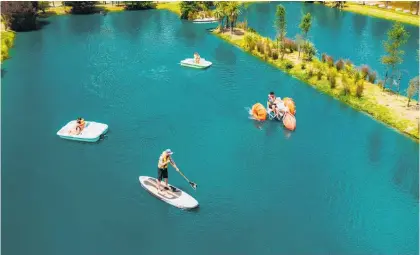  ??  ?? A dedicated stand-up-paddle board and row-boat pond will be opening prior to Christmas at Huka Prawn Park.