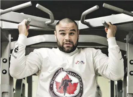  ?? AMBER BRACKEN/FILES ?? Edmonton MMA fighter and boxer Tim Hague, pictured training in 2011, had suffered several knockouts and technical knockouts — in both sports — prior to his fatal fight in June.