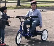  ?? SUBMITTED PHOTO ?? Seven-year-old Axel received an adaptive trike through the fundraisin­g efforts of Happy Days Preschool and Variety Club.