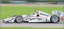  ?? [MICHAEL CONROY/THE ASSOCIATED PRESS] ?? Team Penske’s Will Power earned his third pole in 2017’s five races by setting a track record — 67.7044 seconds — on the road course within Indianapol­is Motor Speedway on Friday.