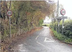  ??  ?? The road signs at all four of the entrances to Coupar Angus have been changed to 20mph.