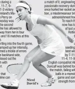  ??  ?? Nicol David's