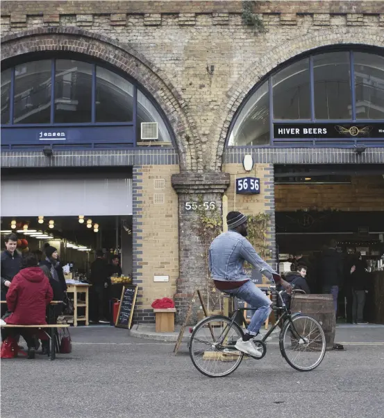  ??  ?? Microbrewe­ries occupy railway arches on the Bermondsey Beer Mile, London