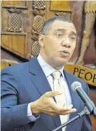  ??  ?? Prime Minister Andrew Holness