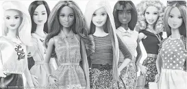  ?? Mattel via Associated Press ?? Shares of Mattel, the maker of Barbie dolls, increased 20.7 percent Monday after a report that rival Hasbro made an offer to buy the company.