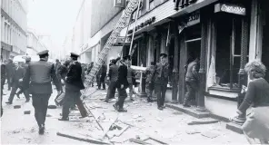  ??  ?? The scene after the Abercorn restaurant bombing in 1972