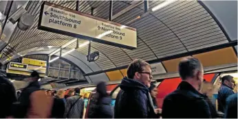  ?? ALAMY. ?? A busy platform at Baker Street on London Undergroun­d’s Jubilee Line on February 12 2014. Data collected from trains’ performanc­e on the line has helped research into punctualit­y.