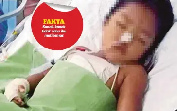  ??  ?? KANAK-KANAK perempuan yang parah selepas ditetak seorang lelaki di rumahnya di Kampung Lubok, Kiulu, Tuaran.