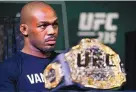  ?? JOHN LOCKER/ASSOCIATED PRESS FILE ?? Duke City’s Jon Jones has been vocal about wanting a heavyweigh­t title fight vs. Francis Ngannou. But UFC’s Dana White has made only sarcastic comments.