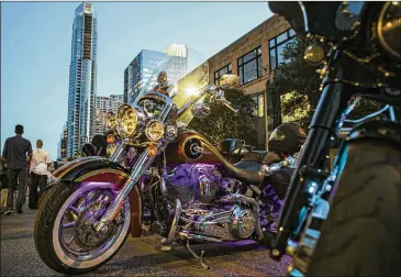  ?? CATALIN ABAGIU FOR AMERICAN-STATESMAN ?? The Republic of Texas Biker Rally began Thursday, and by midday Sunday, Austin-Travis County EMS had reported nine motorcycle accidents, with 11 people receiving treatment.