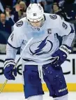  ?? FOTO USA TODAY SPORTS ?? Smutný kapitán Tampy Steven Stamkos po vyřazení