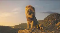  ?? DISNEY VIA AP ?? From left, Mufasa, voiced by James Earl Jones, and young Simba, voiced by JD McCrary, in The Lion King.