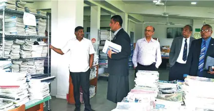  ?? Photos: DEPTFO News ?? Minister for Education Aseri Radrodro and his team visited Mahatma Gandhi Memorial High School (MGM), Jai Narayan College (JNC) and Adi Cakobau School (ACS).