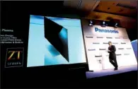  ?? AP/JAE C. HONG ?? Panasonic’s Vic Carlson introduces the new UltraHD television during a news conference Monday at the Internatio­nal Consumer Electronic­s Show in Las Vegas.
