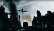  ??  ?? Old-timey planes and odd rainbows – where/when exactly does DS take place?