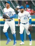  ?? FOTO: AFP ?? Jorge Soler y Abraham Almonte